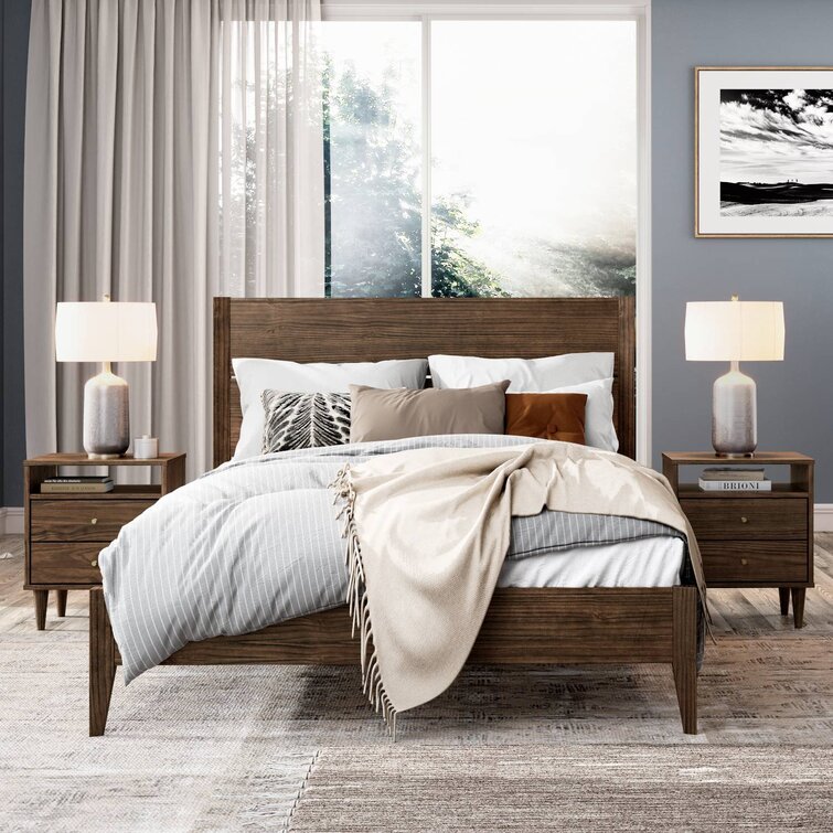 Grain wood furniture clearance shaker platform bed